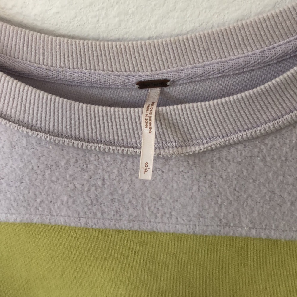 Free People Jordan Colorblocked Raw Edge Sweatshirt - Picture 3 of 3